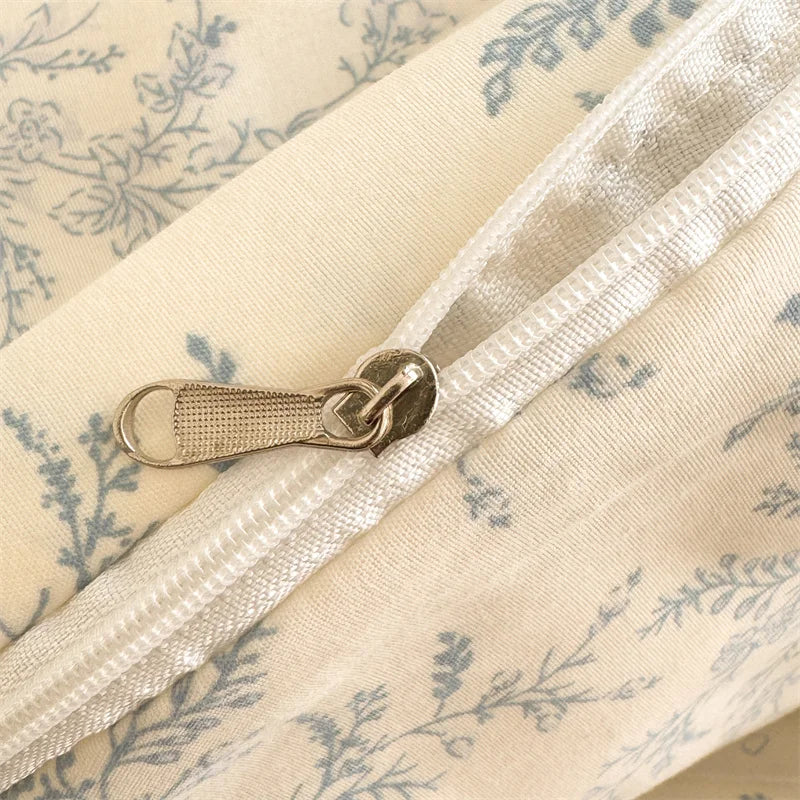 Kit housse de couette fleurie verte