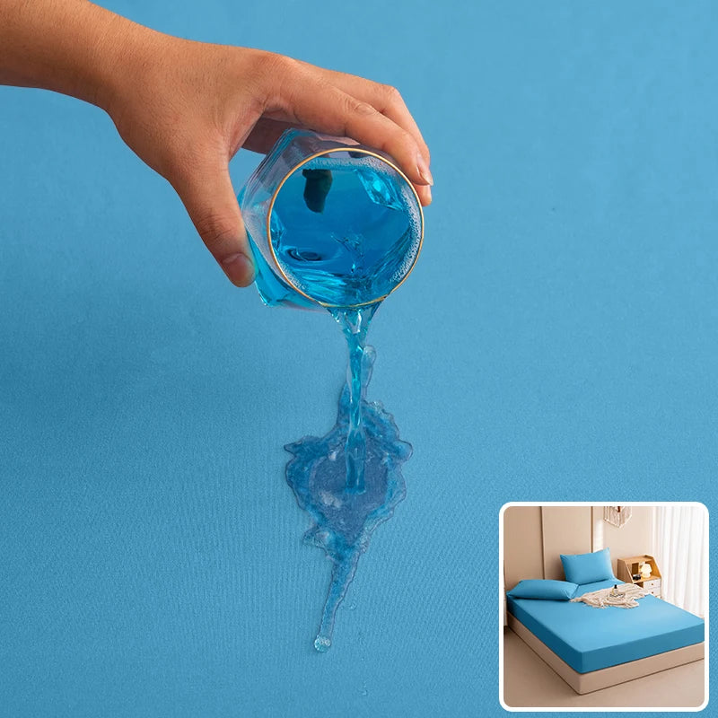 Drap Housse Impermeable bleu