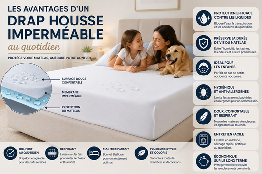 Les avantages d’un drap housse imperméable au quotidien