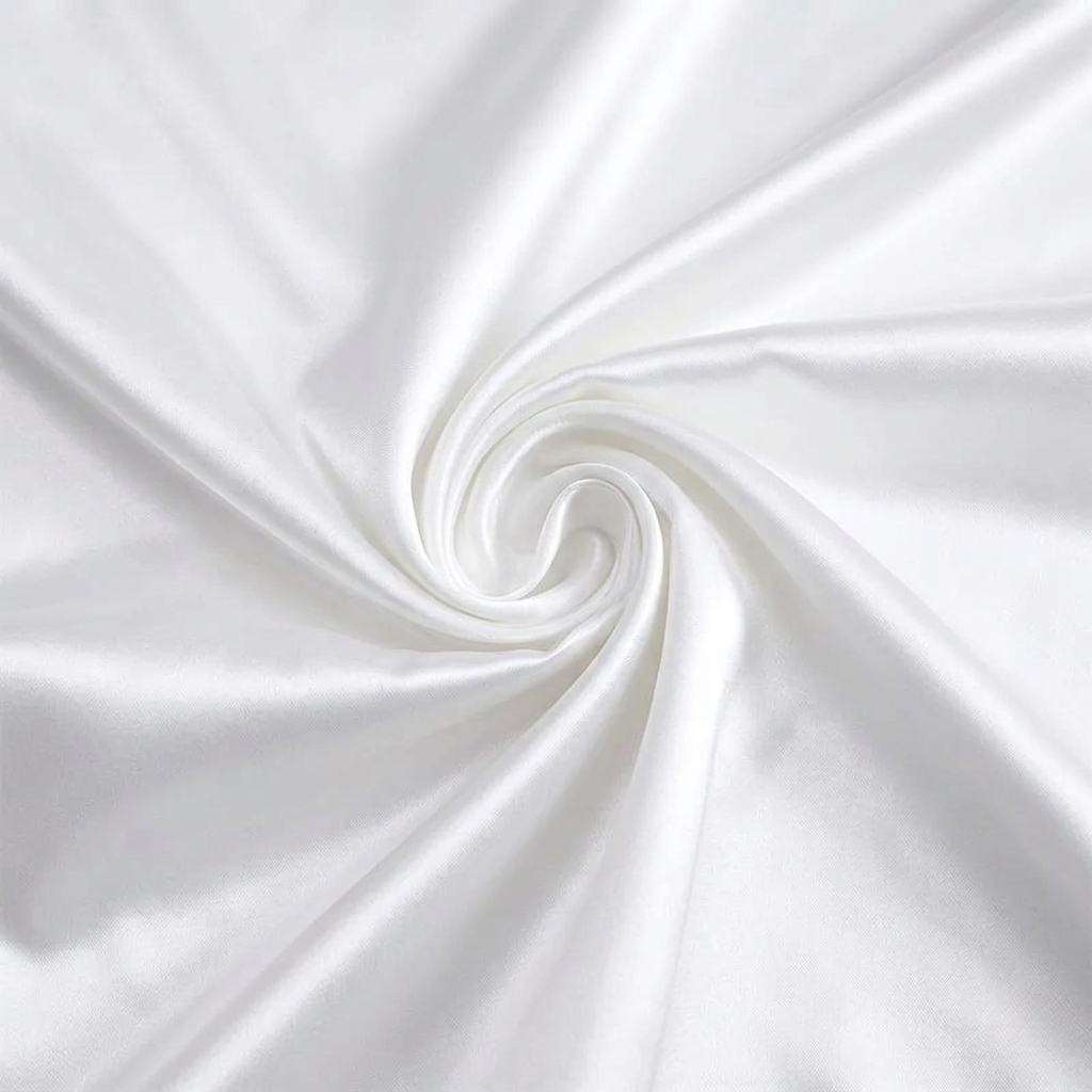 Parure de lit en satin Blanc Perle – vue 2 – Atelier Somey