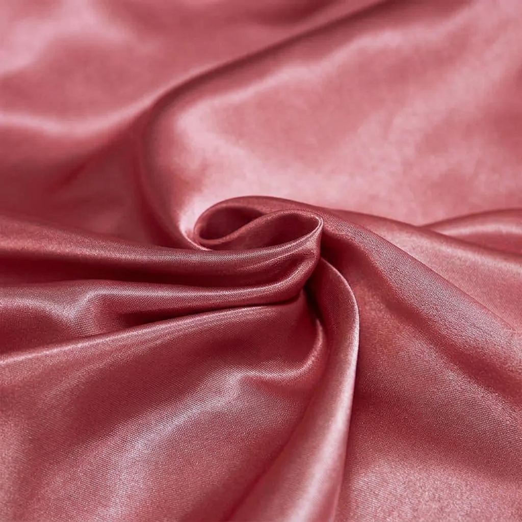 Parure de lit en satin Rose Pivoine – vue 2 – Atelier Somey