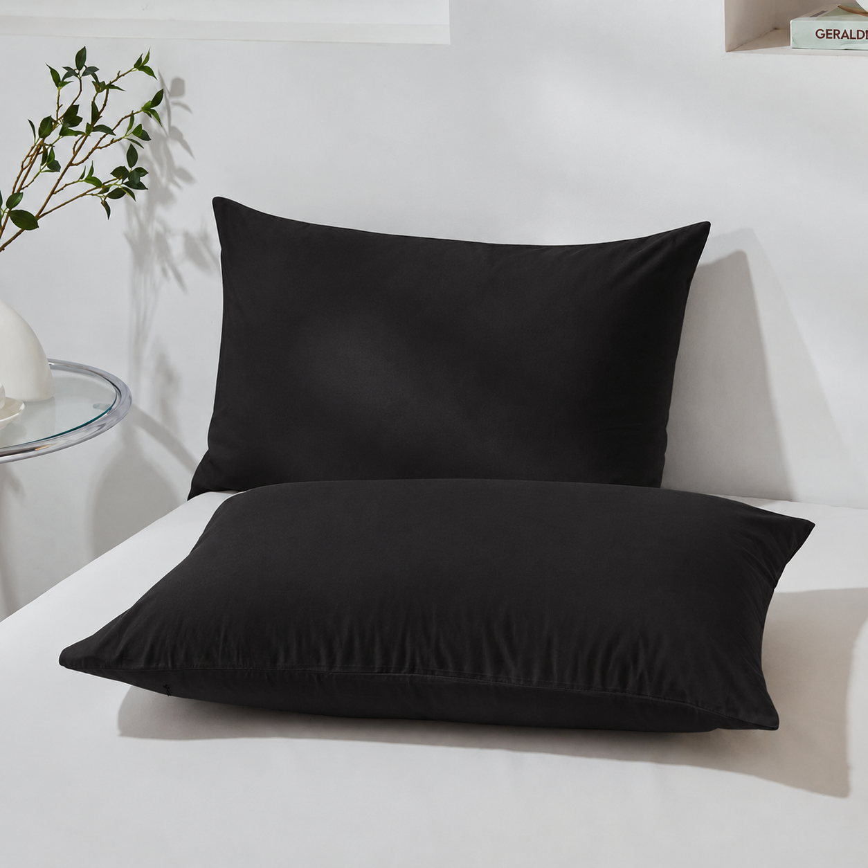 Taie-d'oreiller en coton - Noir Eclipse