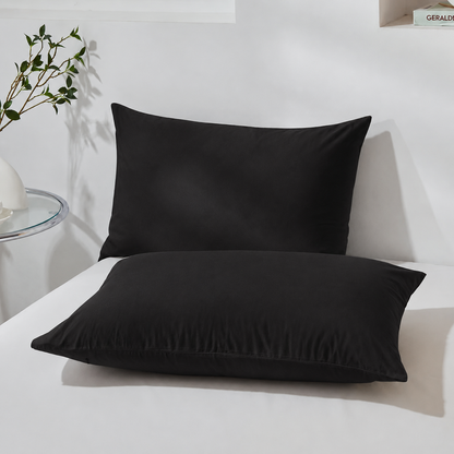 Taie d'oreiller en coton Noir Éclipse – Atelier Somey