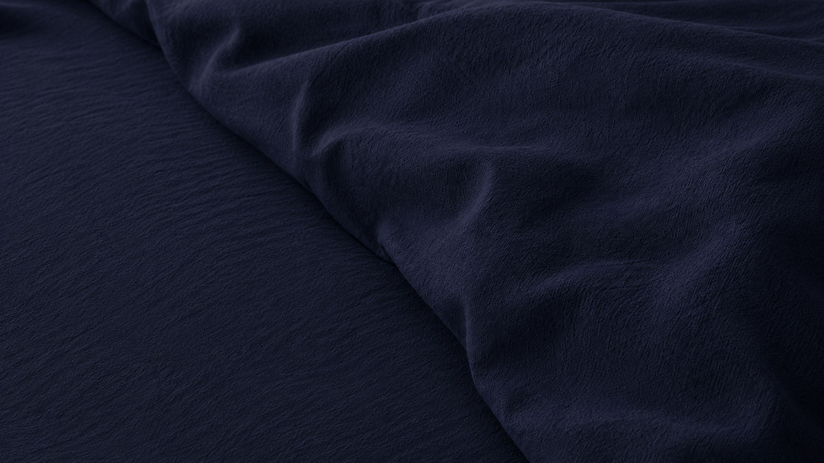 Parure de lit en coton fil froissé Ardoise – vue 2 – Atelier Somey
