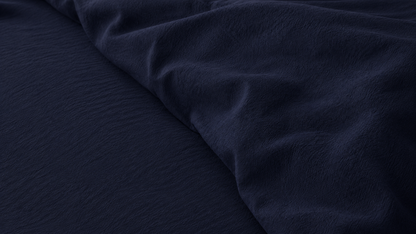 Parure de lit en coton fil froissé Ardoise – vue 2 – Atelier Somey