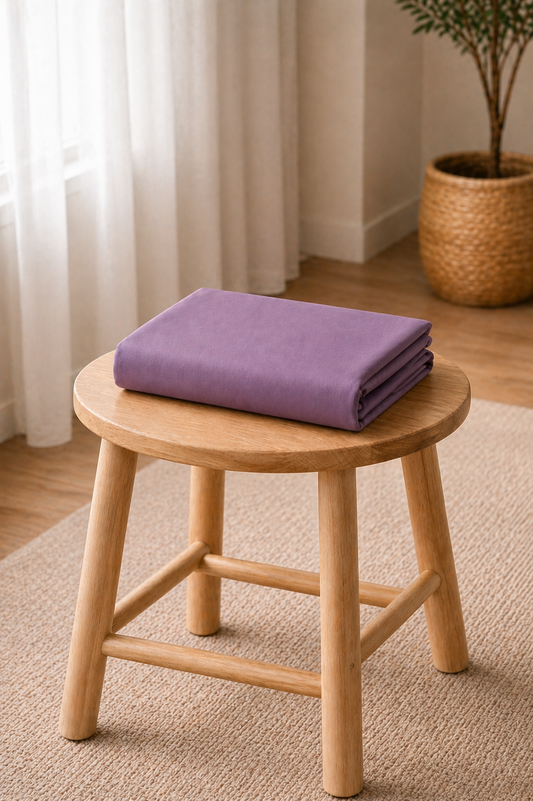 Drap housse en coton violet