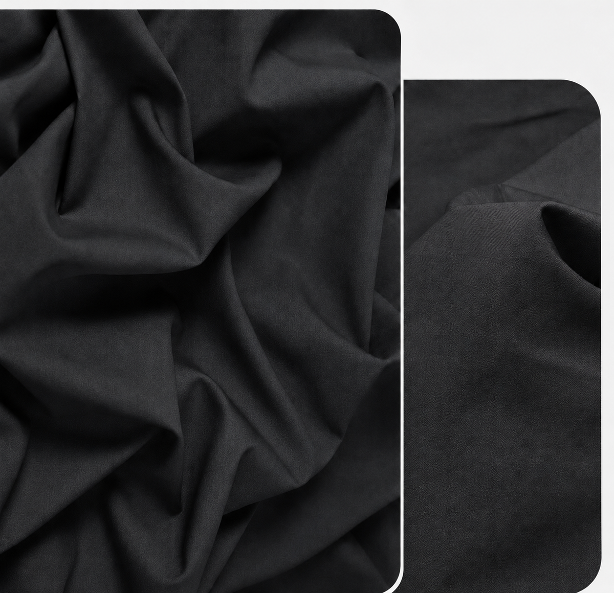 Housse de couette en coton Noir Éclipse – vue 2 – Atelier Somey