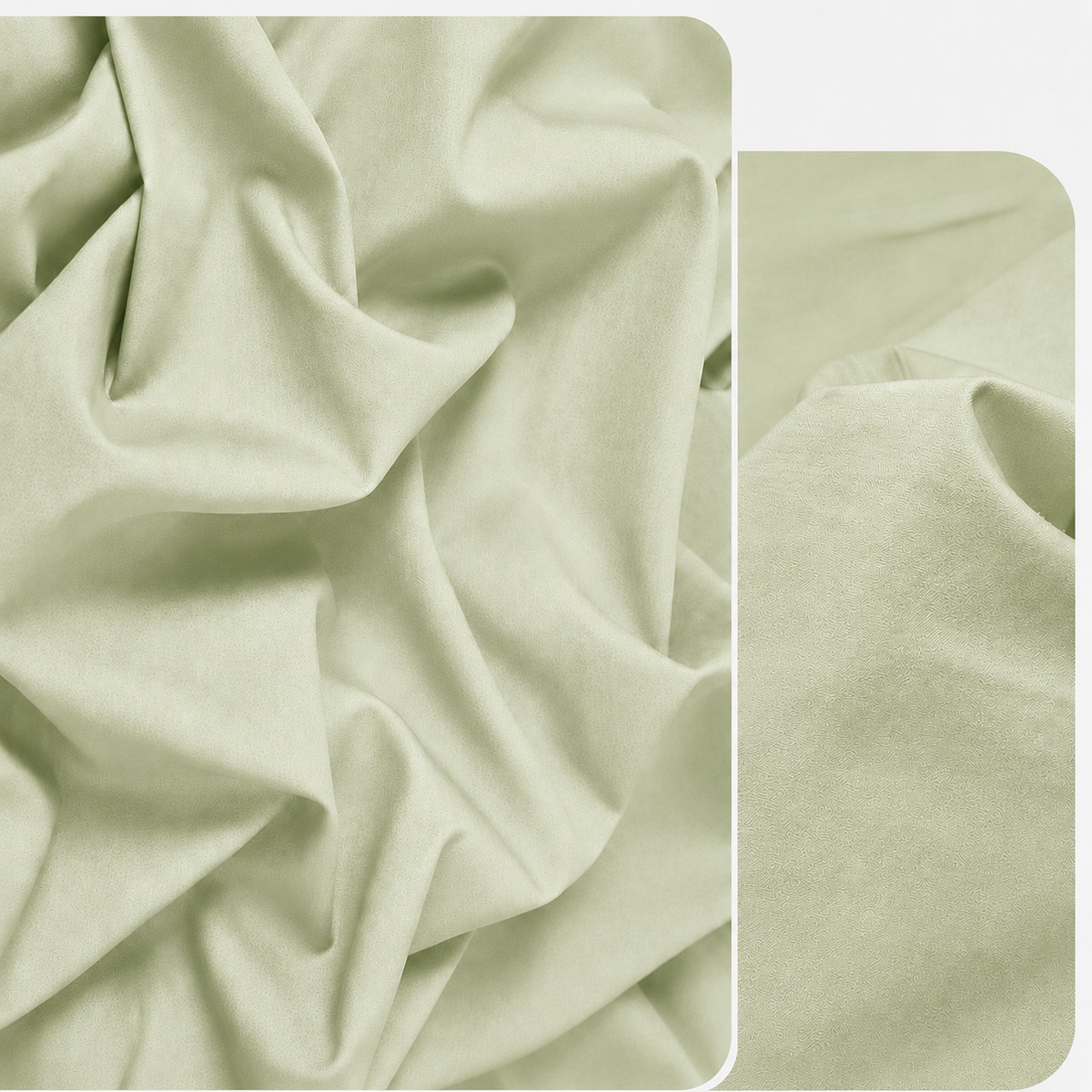 Housse de couette en coton Pistache – vue 2 – Atelier Somey