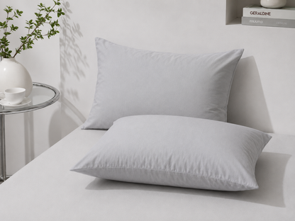 Taie d'oreiller en coton Gris Brume – Atelier Somey