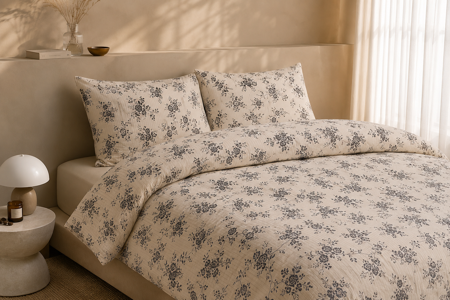 Parure de lit en coton - Jardin d'Eden