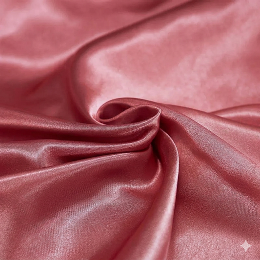 Housse de Couette en Satin Rose + kit coussin