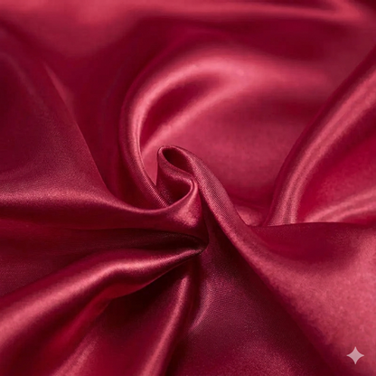 Housse de Couette en Satin Rouge + kit coussin