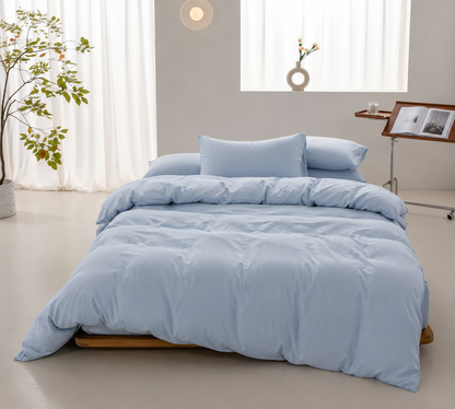 Housse de couette en coton - Bleu Azur