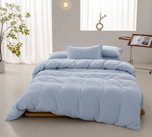 Housse de couette en coton - Bleu Azur