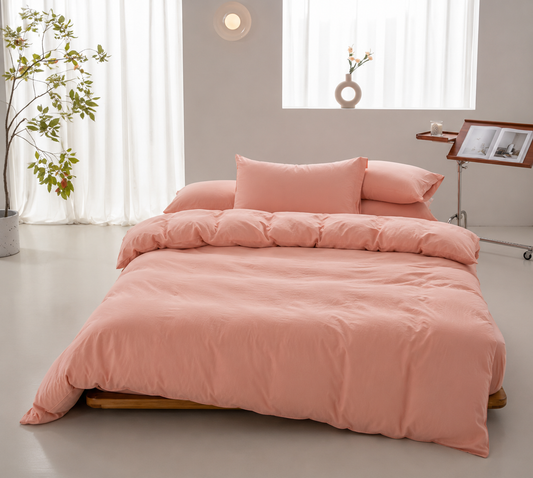 Housse de couette en coton - Rose Pétale