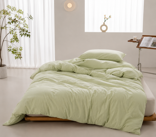 Housse de couette en coton - Pistache