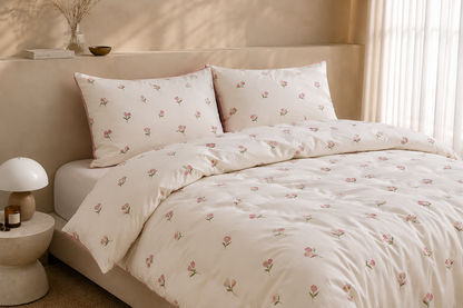 Parure de lit en coton - Les Tulipes de Louise