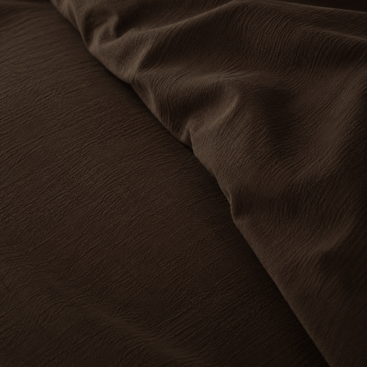 Parure de lit en coton fil froissé Moka – vue 2 – Atelier Somey