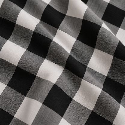 Parure de lit en coton Damier Léon – vue 2 – Atelier Somey