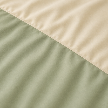 Parure de lit réversible en coton Thé & Citron – vue 2 – Atelier Somey