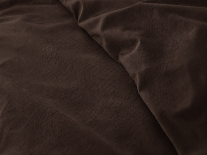 Parure de lit en coton fil froissé Cacao – vue 2 – Atelier Somey