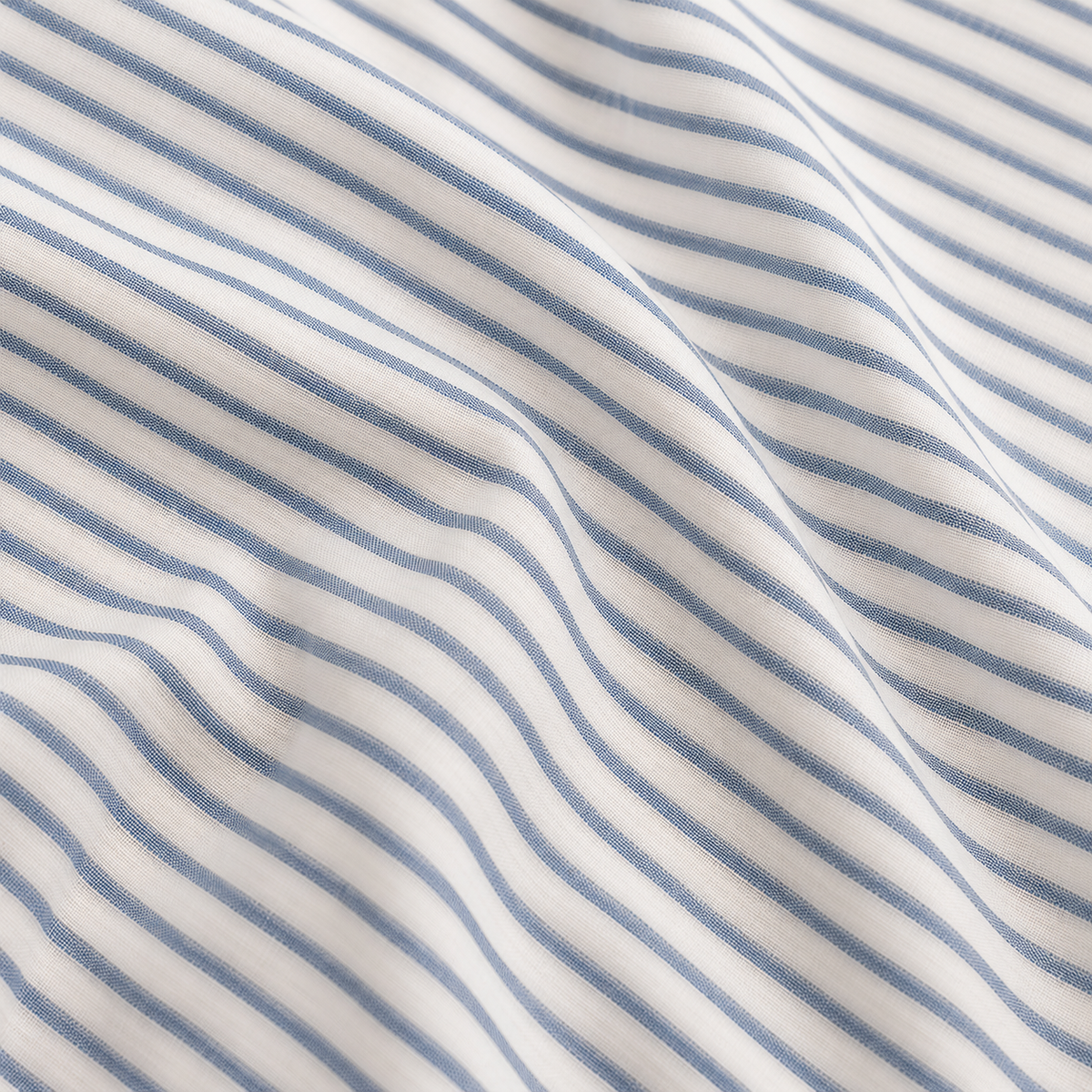 Parure de lit en coton Marinière Océan – vue 2 – Atelier Somey