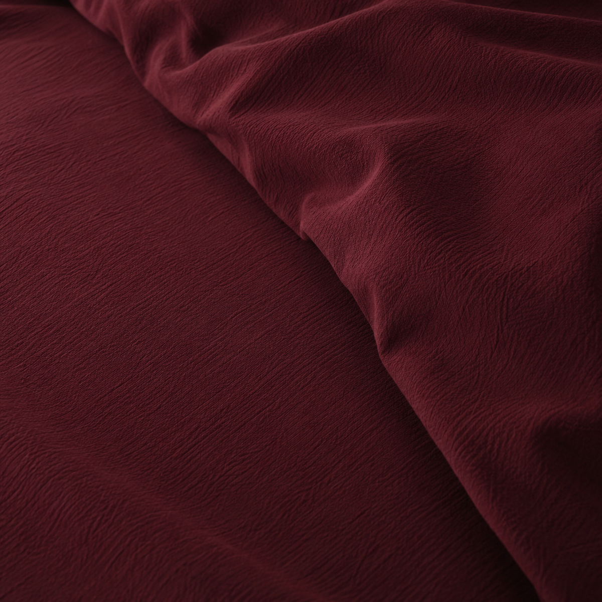 Parure de lit en coton fil froissé Lie de Vin – vue 2 – Atelier Somey