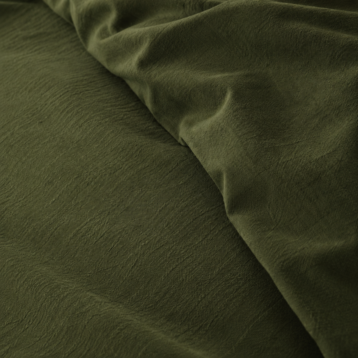 Parure de lit en coton fil froissé Olivier – vue 2 – Atelier Somey