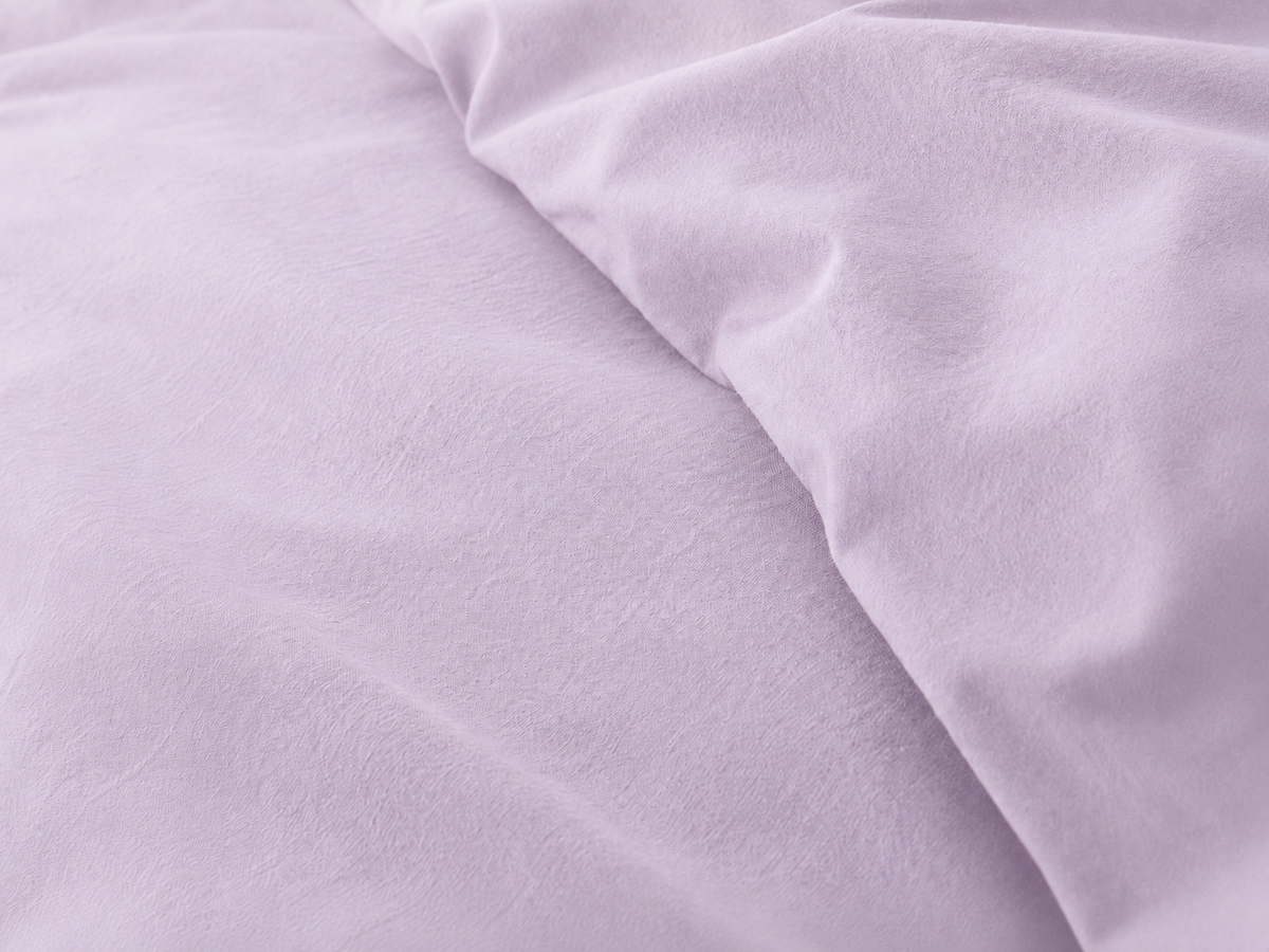 Parure de lit en coton fil froissé Figue – vue 2 – Atelier Somey