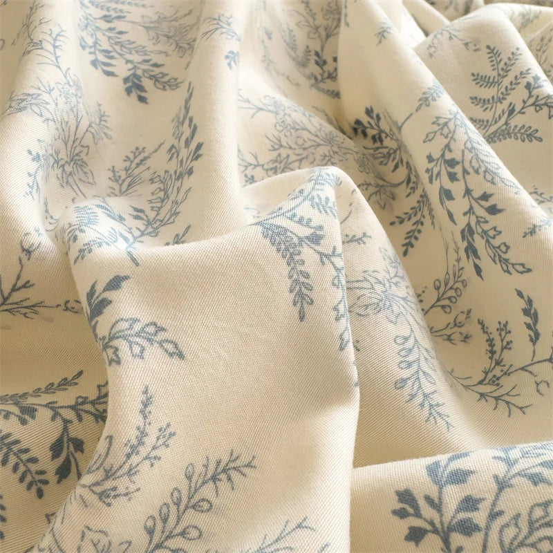 Kit housse de couette fleurie verte