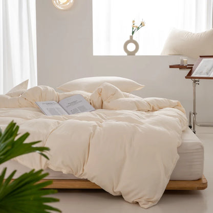 Housse de Couette en Coton Blanche