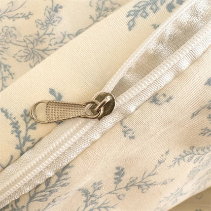 Kit housse de couette fleurie verte