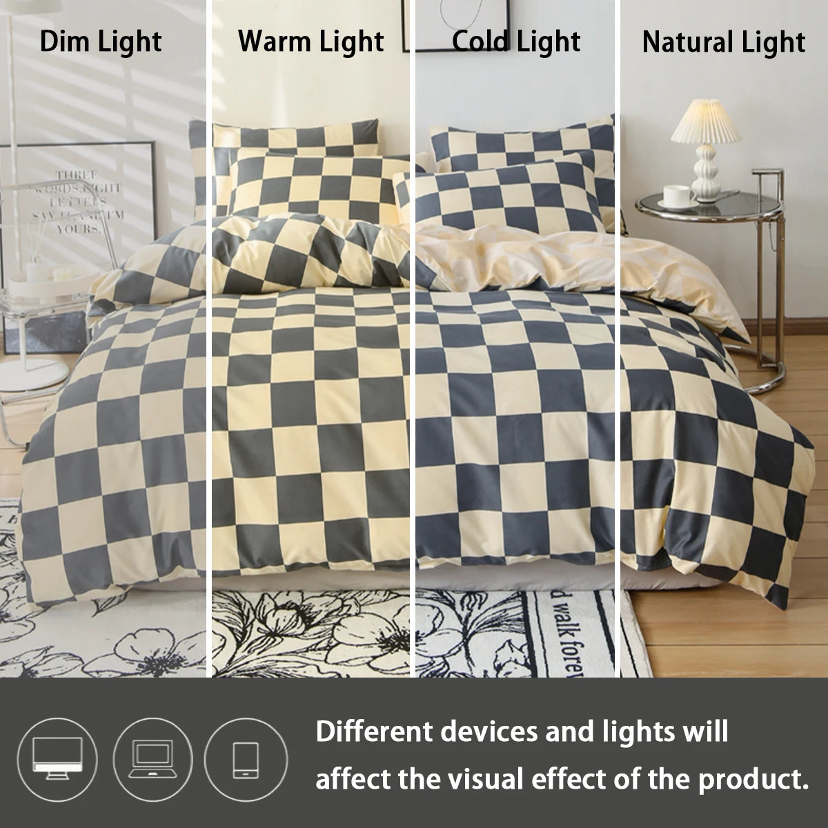 Kit Housse de couette + Taie DAMIER