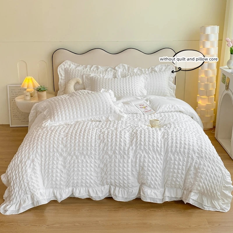 Housse de couette coreen BLANCHE + kit