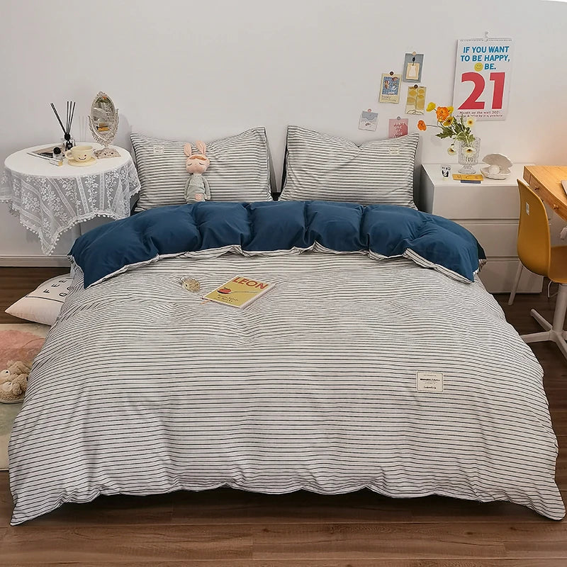 Housse de couette en coton vichy