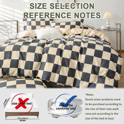 Kit Housse de couette + Taie DAMIER