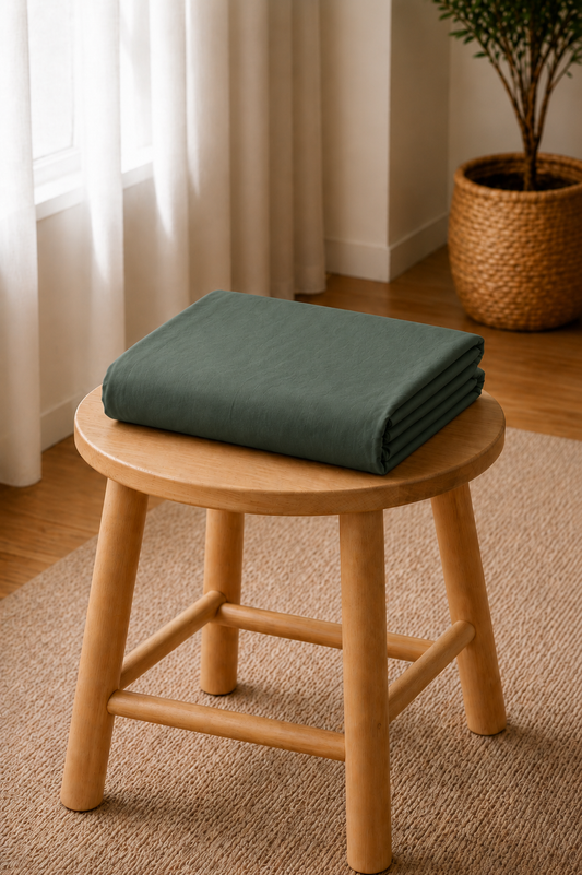 Drap-housse en coton -  Olive