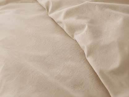 Parure de lit en coton fil froissé Avoine – vue 2 – Atelier Somey